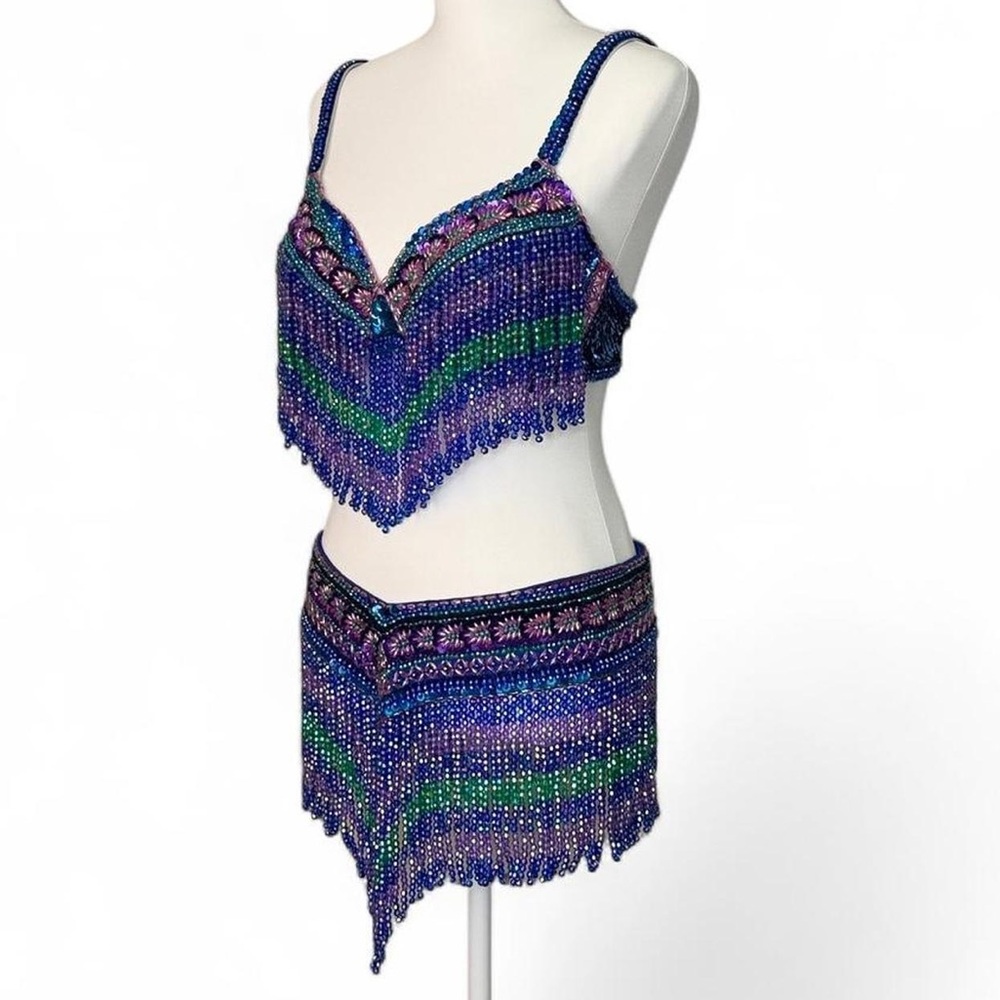 Handmade Beaded Carnival Belly Dancer Skirt Set
